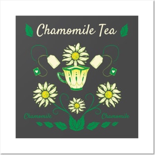 Chamomile herbal tea Posters and Art